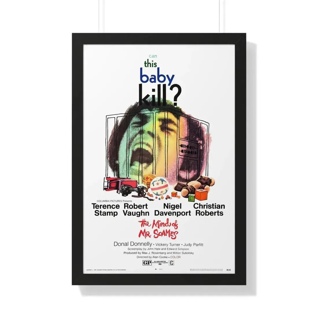 THE MIND OF MR  SOAMES 1970 - Framed Movie Poster 20" x 30" Black - The Sticker Space