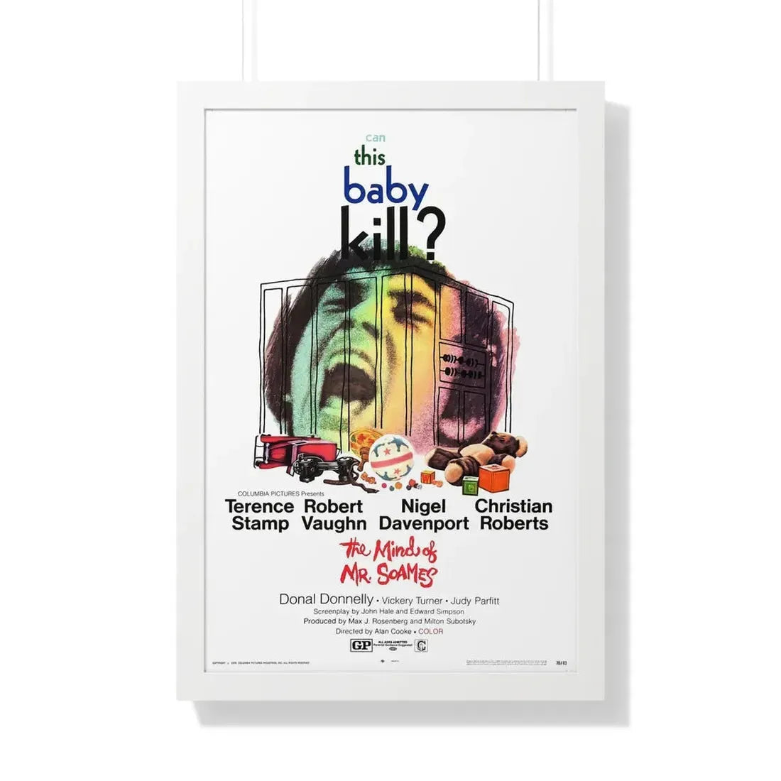 THE MIND OF MR  SOAMES 1970 - Framed Movie Poster 20" x 30" White - The Sticker Space