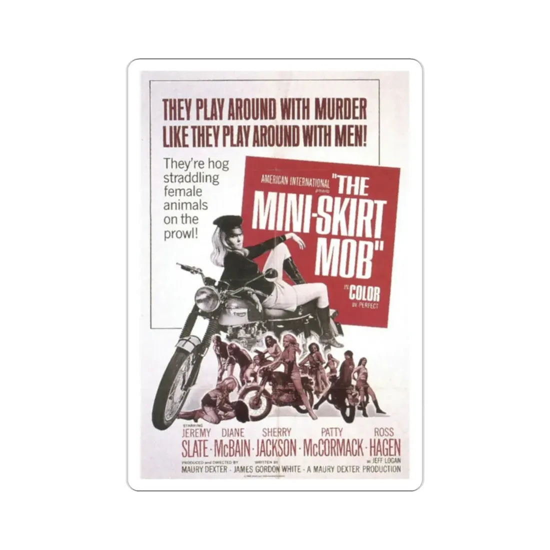 The Mini Skirt Mob 1968 Movie Poster STICKER Vinyl Die-Cut Decal 2 Inch - The Sticker Space