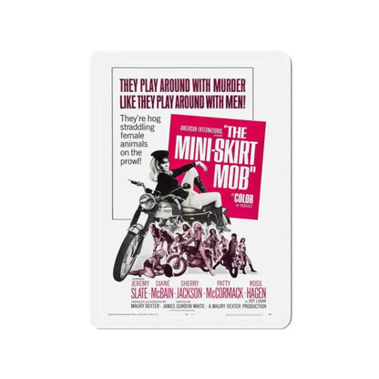 THE MINISKIRT MOB 1968 Movie Poster - Refrigerator Magnet 2 Inch Die-Cut - The Sticker Space