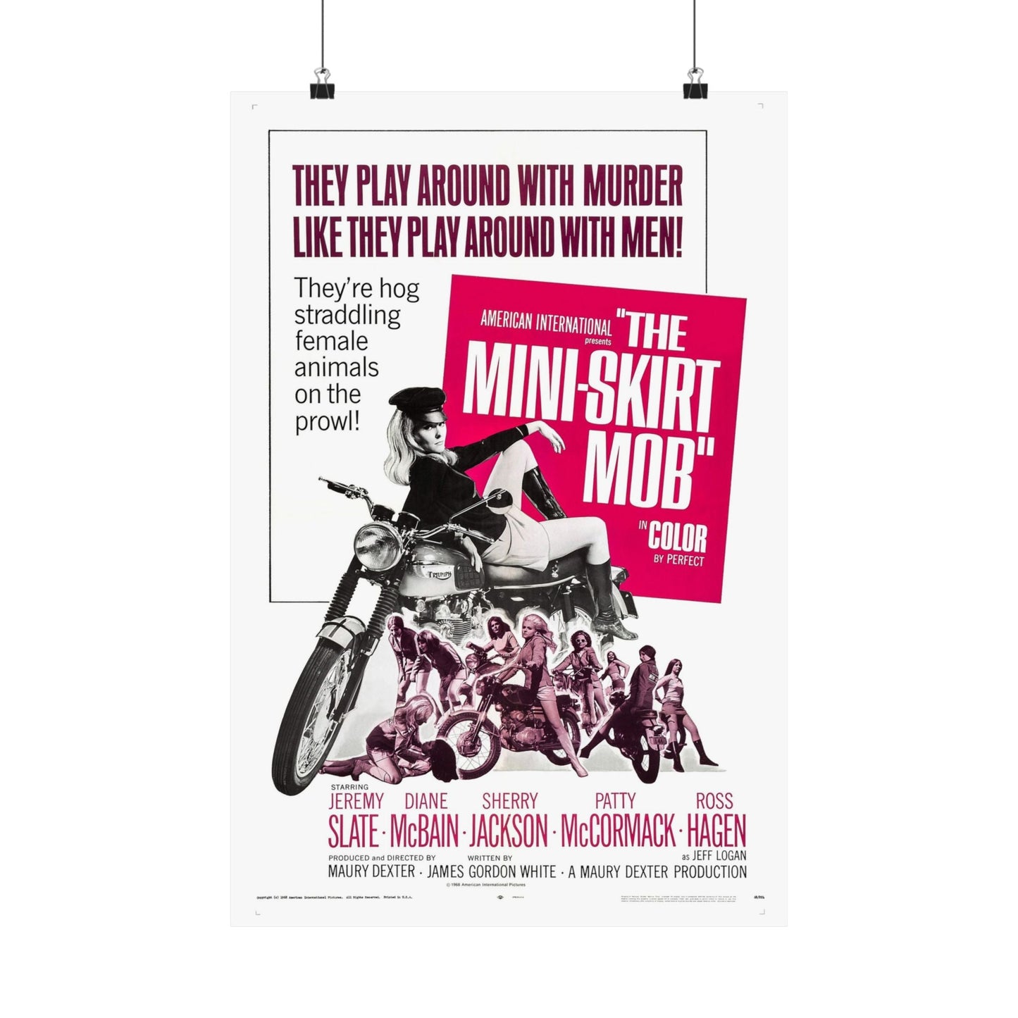 THE MINISKIRT MOB 1968 - Paper Movie Poster-16″ x 24″-The Sticker Space