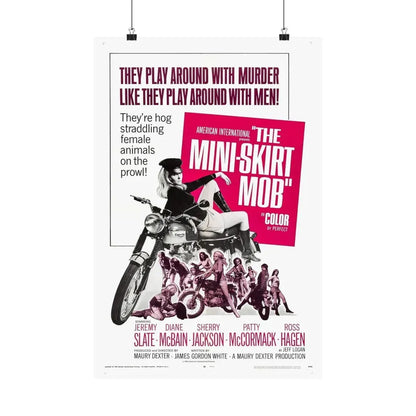 THE MINISKIRT MOB 1968 - Paper Movie Poster 16″ x 24″ Matte - The Sticker Space