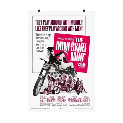THE MINISKIRT MOB 1968 - Paper Movie Poster 20″ x 30″ Matte - The Sticker Space