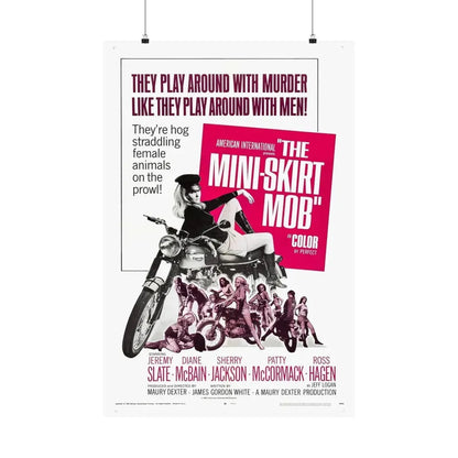 THE MINISKIRT MOB 1968 - Paper Movie Poster 24″ x 36″ Matte - The Sticker Space