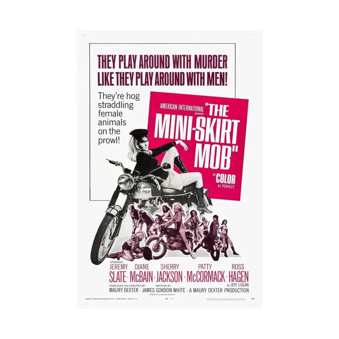 THE MINISKIRT MOB 1968 - Paper Movie Poster - The Sticker Space