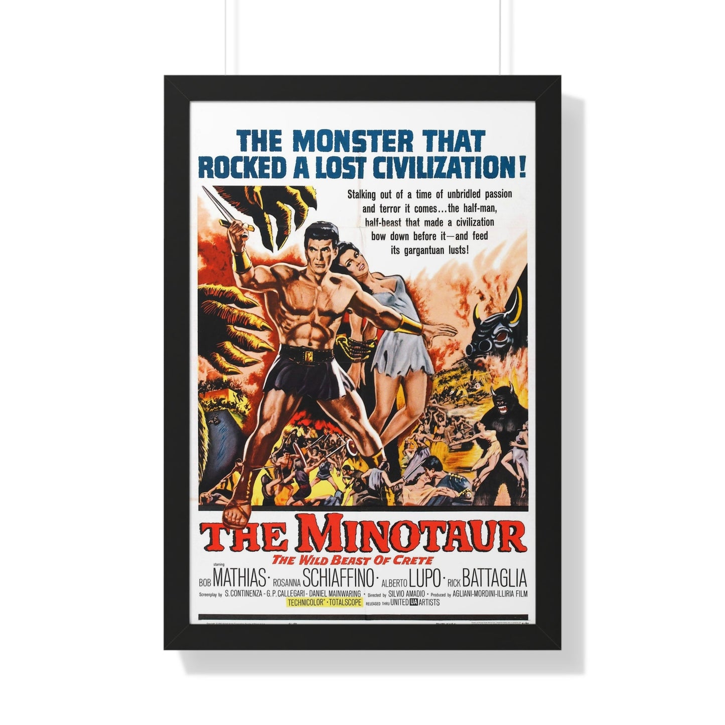 THE MINOTAUR 1961 - Framed Movie Poster-20" x 30"-The Sticker Space