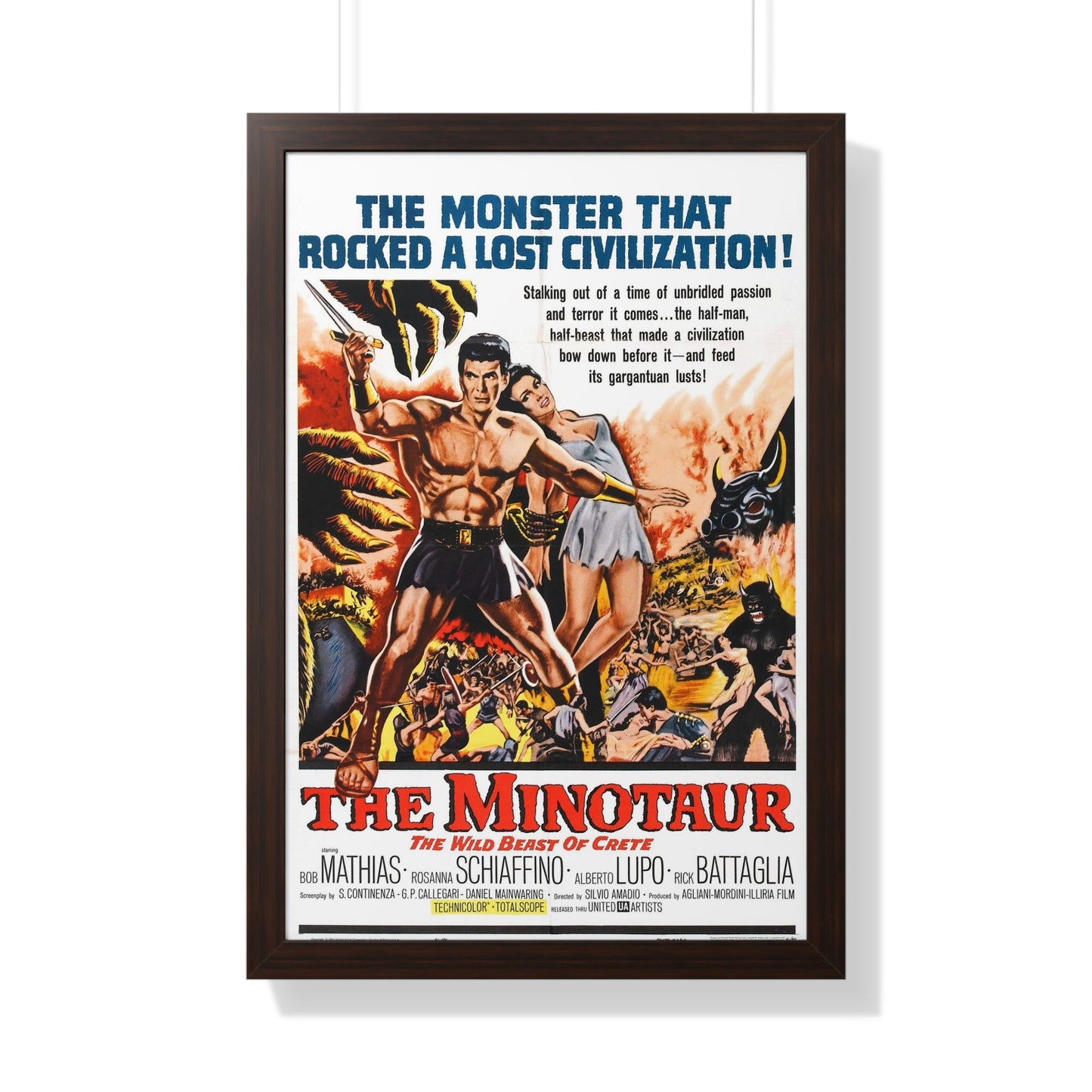 THE MINOTAUR 1961 - Framed Movie Poster-20" x 30"-The Sticker Space