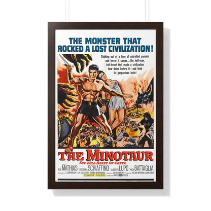 THE MINOTAUR 1961 - Framed Movie Poster 20" x 30" Walnut - The Sticker Space