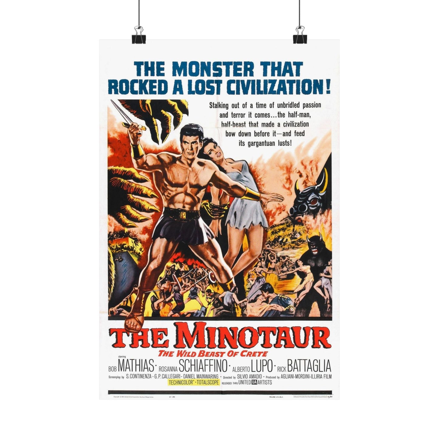 THE MINOTAUR 1961 - Paper Movie Poster-12″ x 18″-The Sticker Space