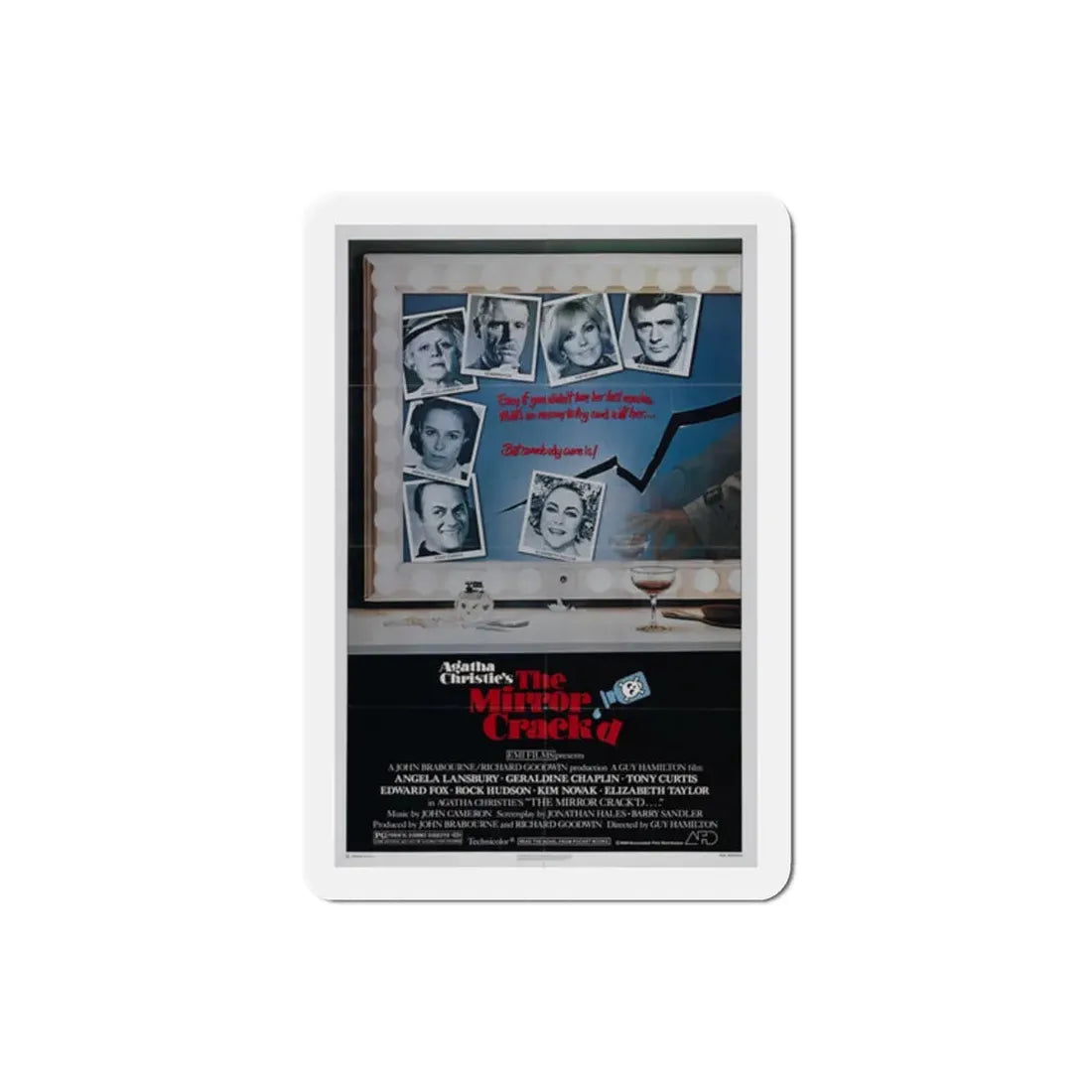 The Mirror Crack'd 1980 Movie Poster Refrigerator Magnet 2 Inch - The Sticker Space