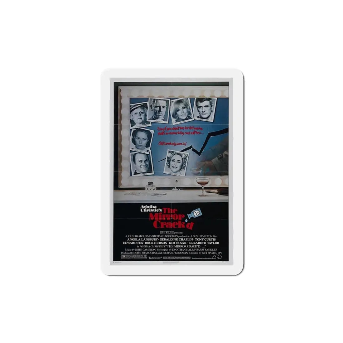 The Mirror Crack'd 1980 Movie Poster Refrigerator Magnet 4 Inch - The Sticker Space