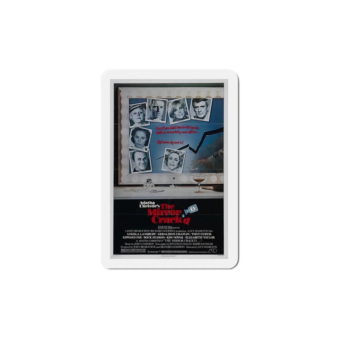 The Mirror Crack'd 1980 Movie Poster Refrigerator Magnet 6 Inch - The Sticker Space