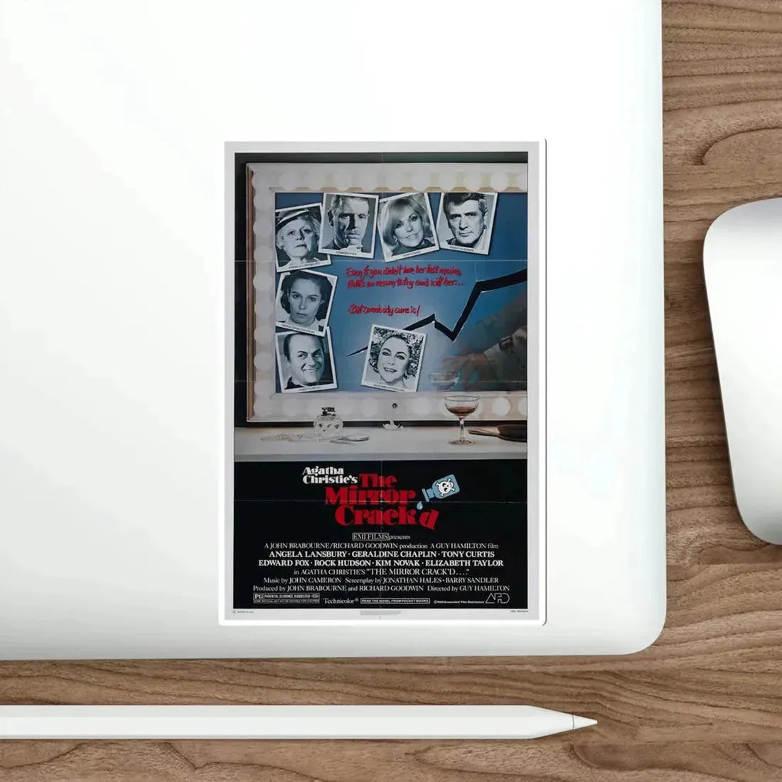 The Mirror Crack'd 1980 Movie Poster STICKER Vinyl Die-Cut Decal - The Sticker Space
