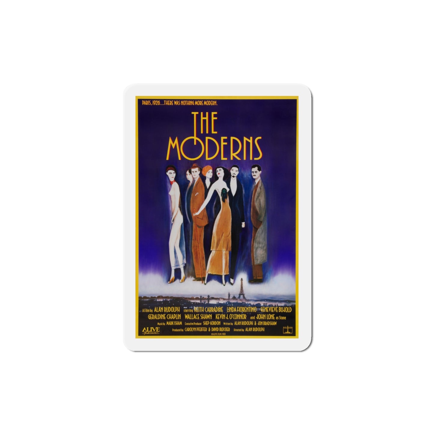 The Moderns 1988 Movie Poster Die-Cut Magnet-3" x 3"-The Sticker Space