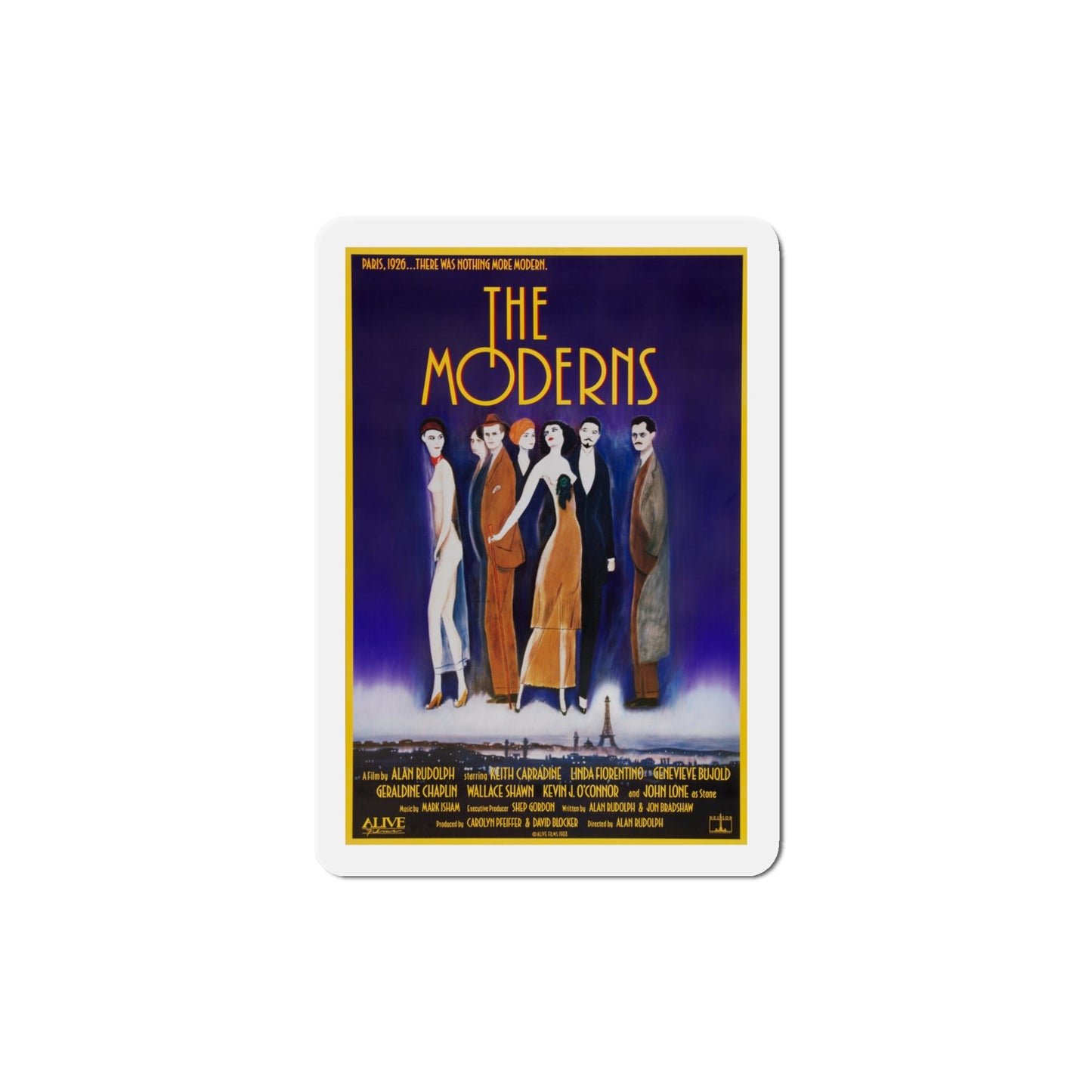 The Moderns 1988 Movie Poster Die-Cut Magnet-4" x 4"-The Sticker Space