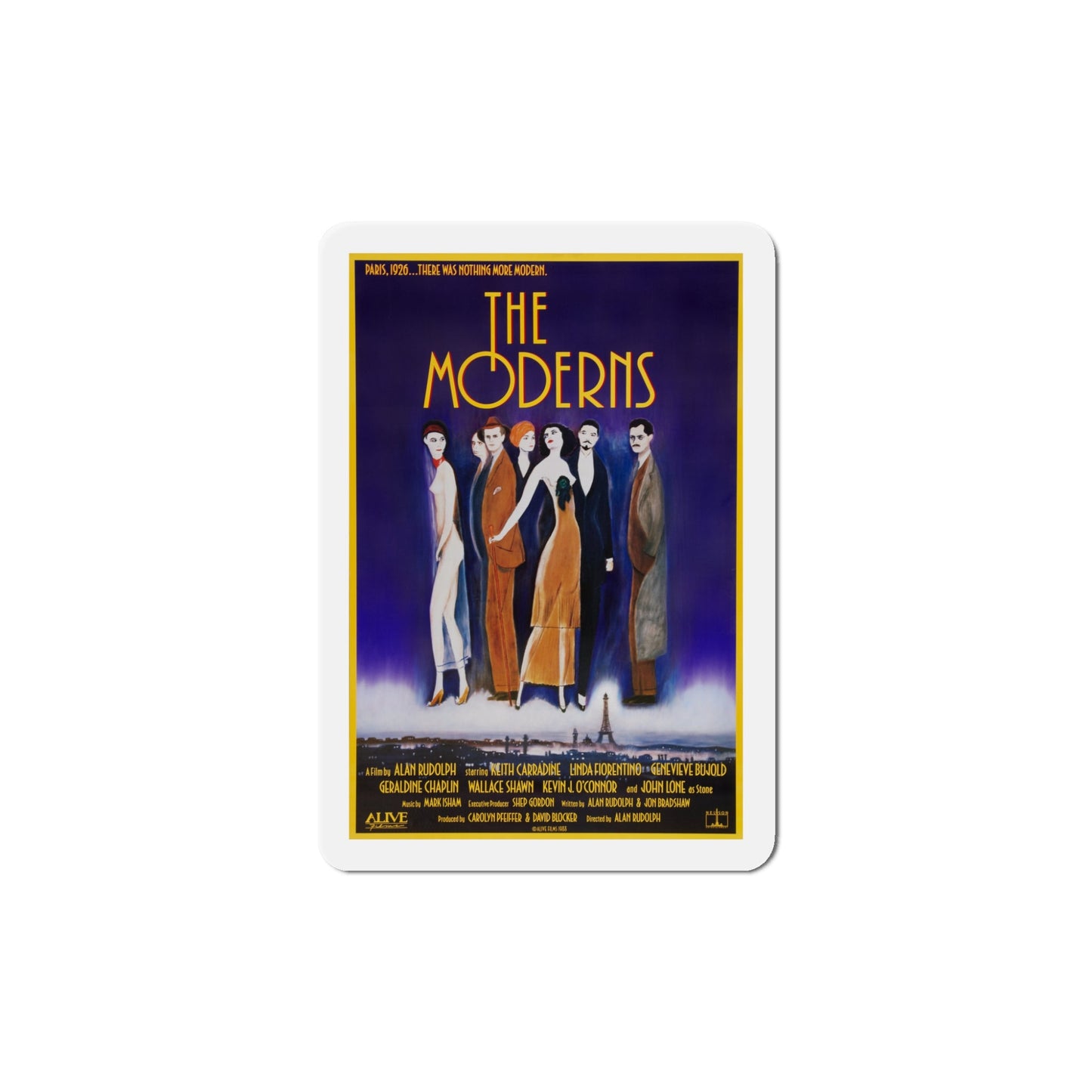 The Moderns 1988 Movie Poster Die-Cut Magnet-5" x 5"-The Sticker Space