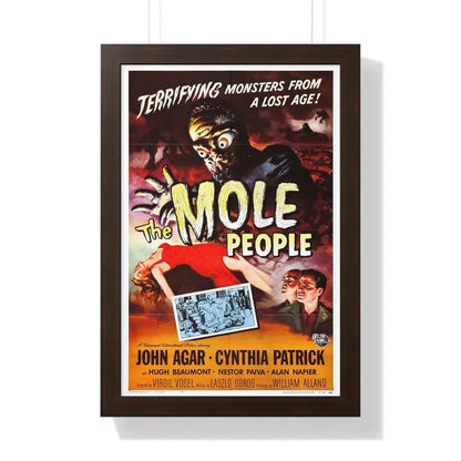 THE MOLE PEOPLE 1956 - Framed Movie Poster 16″ x 24″ Walnut - The Sticker Space