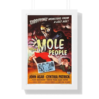 THE MOLE PEOPLE 1956 - Framed Movie Poster 16″ x 24″ White - The Sticker Space