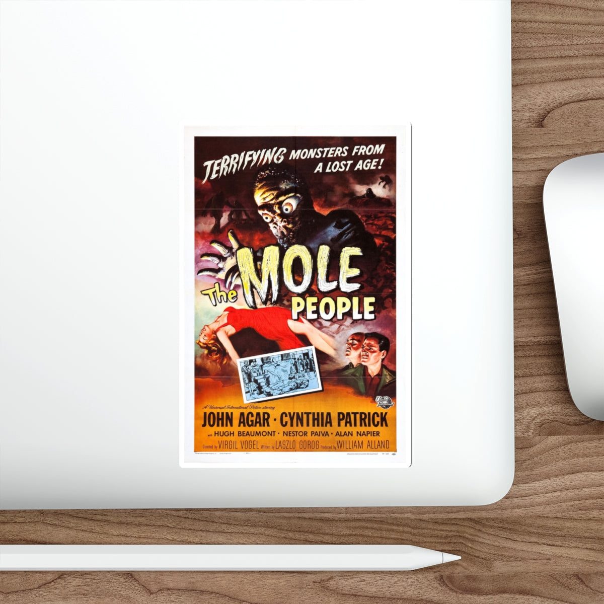 THE MOLE PEOPLE 1956 Movie Poster STICKER Vinyl Die-Cut Decal-The Sticker Space