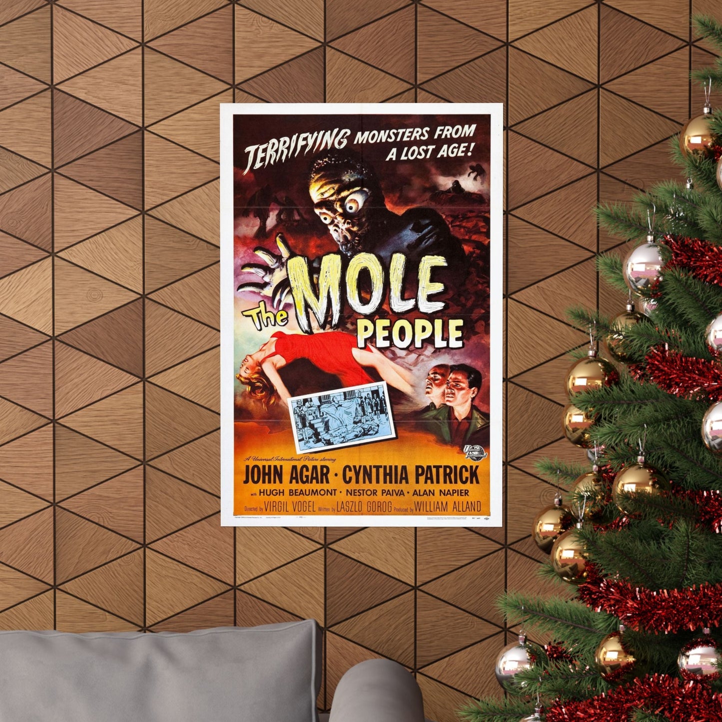 THE MOLE PEOPLE 1956 - Paper Movie Poster-The Sticker Space