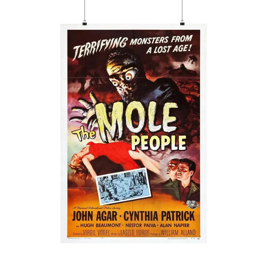 THE MOLE PEOPLE 1956 - Paper Movie Poster 24″ x 36″ Matte - The Sticker Space