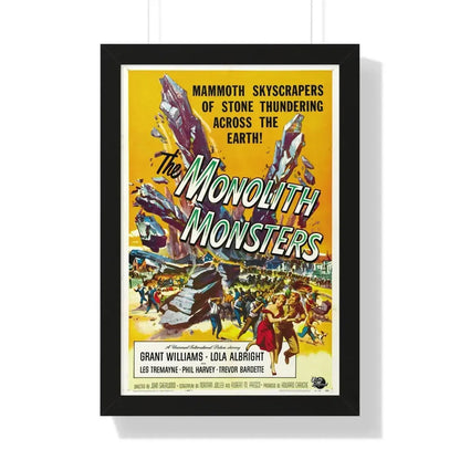 THE MONOLITH MONSTERS 1957 - Framed Movie Poster 16″ x 24″ Black - The Sticker Space