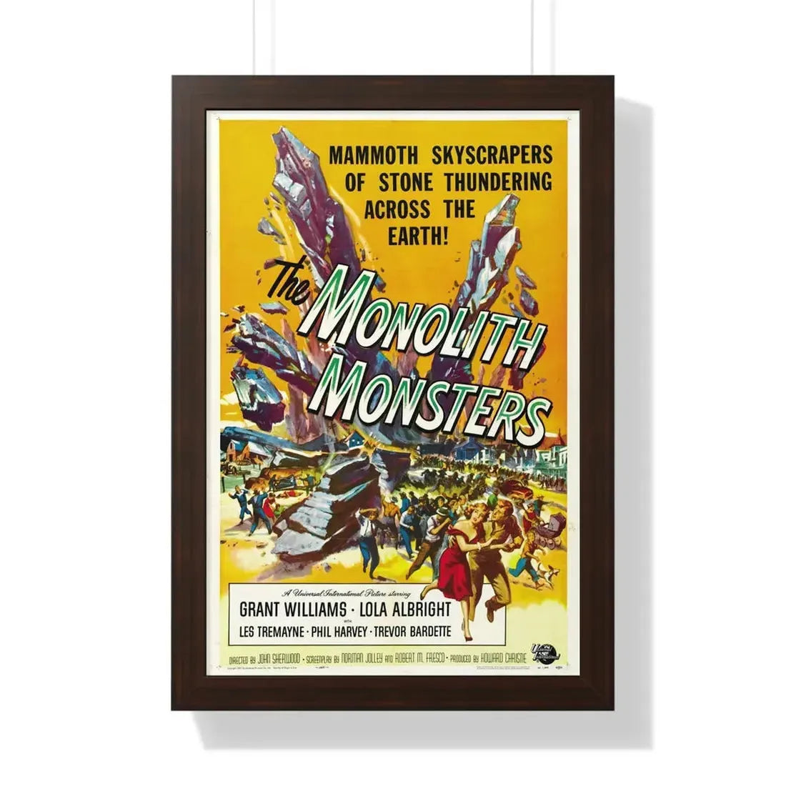 THE MONOLITH MONSTERS 1957 - Framed Movie Poster 16″ x 24″ Walnut - The Sticker Space