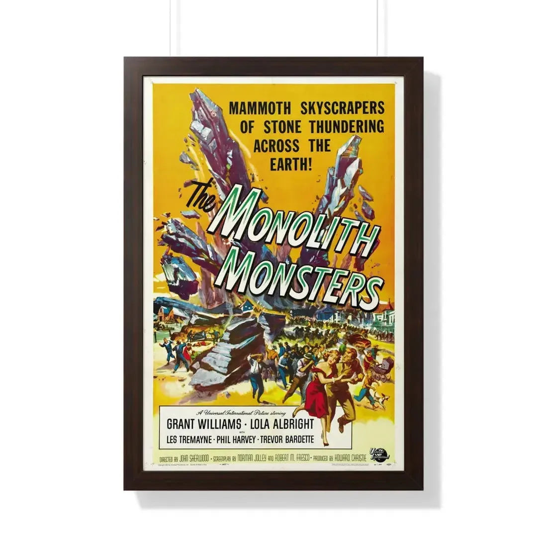 THE MONOLITH MONSTERS 1957 - Framed Movie Poster 20" x 30" Walnut - The Sticker Space