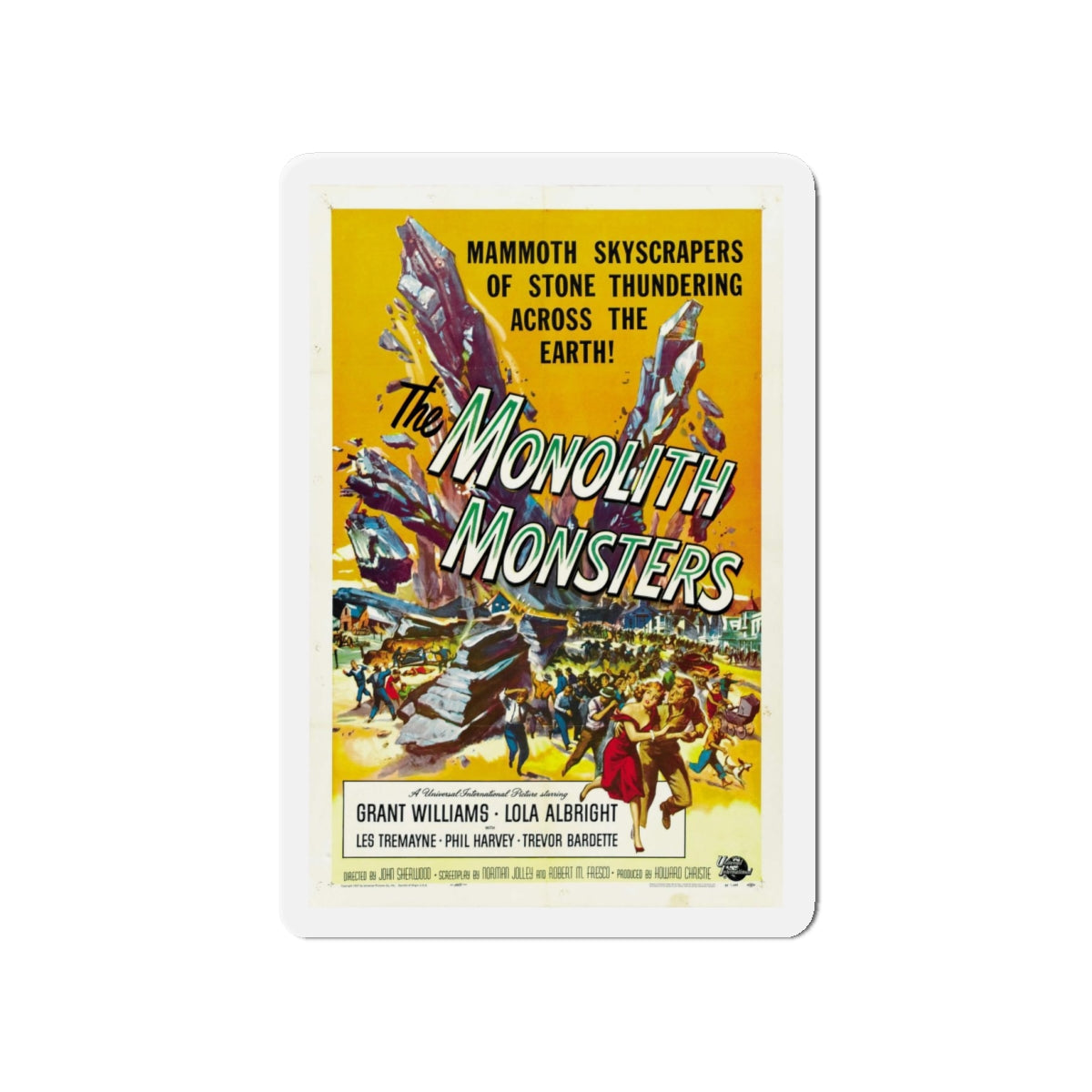 THE MONOLITH MONSTERS 1957 Movie Poster - Refrigerator Magnet-4" x 4"-The Sticker Space