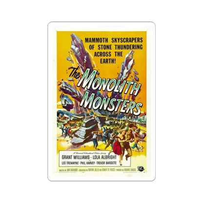 THE MONOLITH MONSTERS 1957 Movie Poster - STICKER Vinyl Kiss-Cut Decal 2 Inch White - The Sticker Space