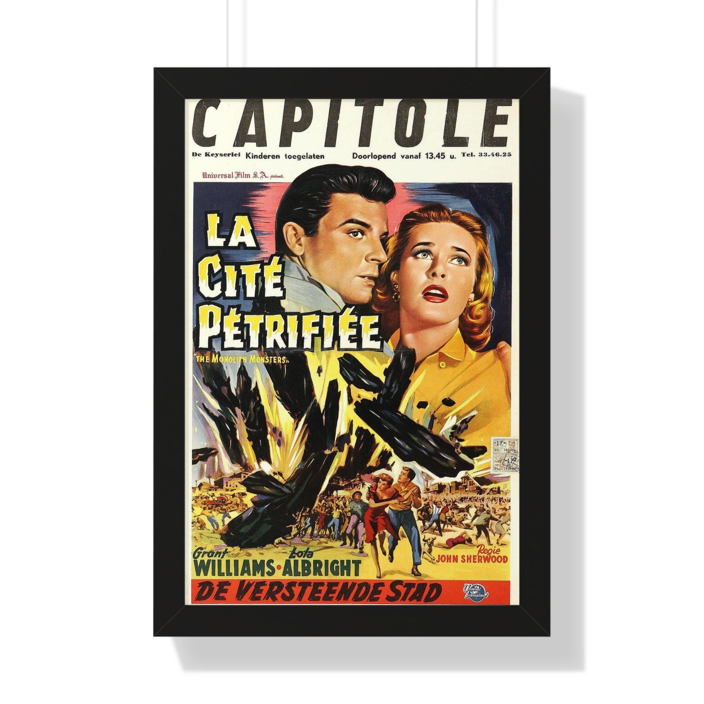 THE MONOLITH MONSTERS (BELGIAN) 1957 - Framed Movie Poster-16″ x 24″-The Sticker Space