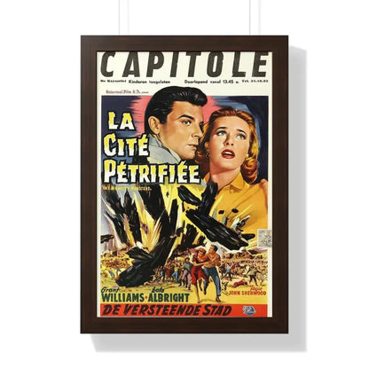THE MONOLITH MONSTERS (BELGIAN) 1957 - Framed Movie Poster 16″ x 24″ Walnut - The Sticker Space