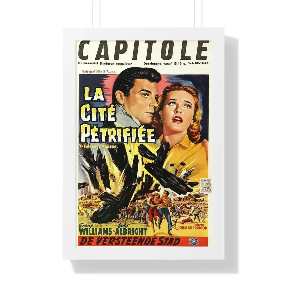 THE MONOLITH MONSTERS (BELGIAN) 1957 - Framed Movie Poster 16″ x 24″ White - The Sticker Space