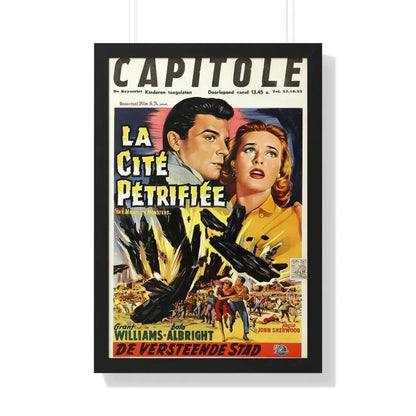 THE MONOLITH MONSTERS (BELGIAN) 1957 - Framed Movie Poster 20" x 30" Black - The Sticker Space