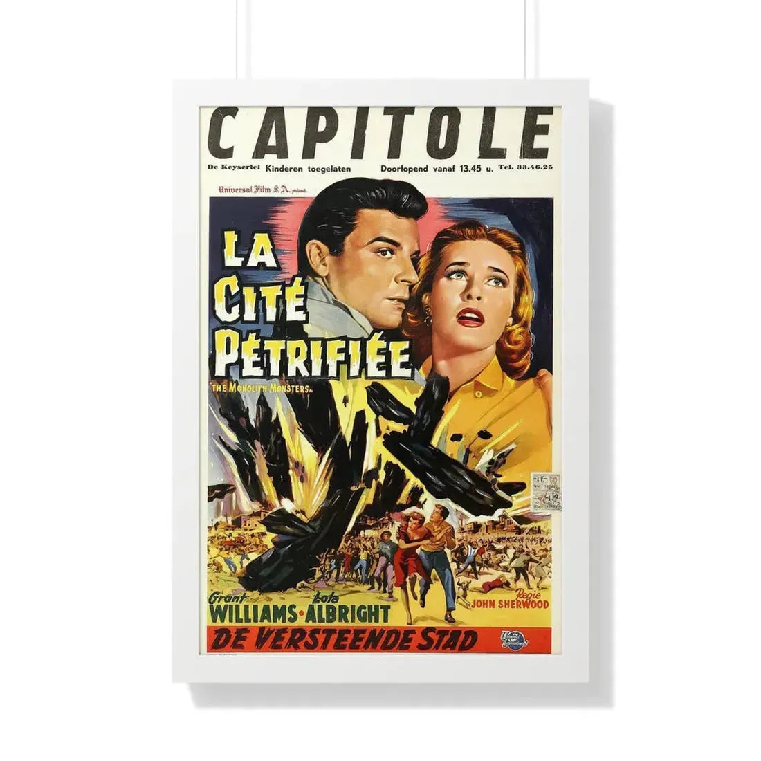 THE MONOLITH MONSTERS (BELGIAN) 1957 - Framed Movie Poster 20" x 30" White - The Sticker Space