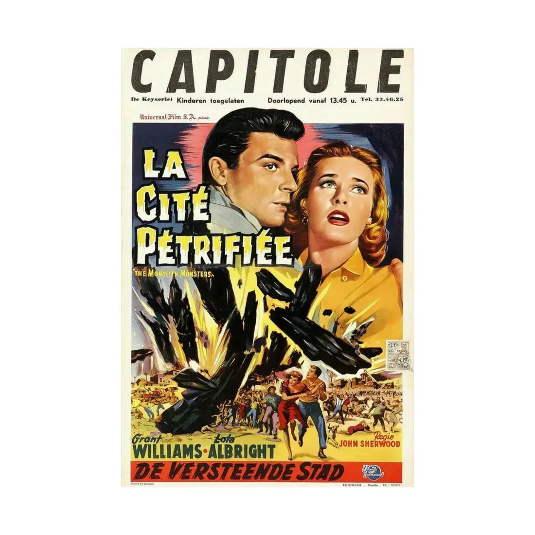 THE MONOLITH MONSTERS (BELGIAN) 1957 - Paper Movie Poster - The Sticker Space