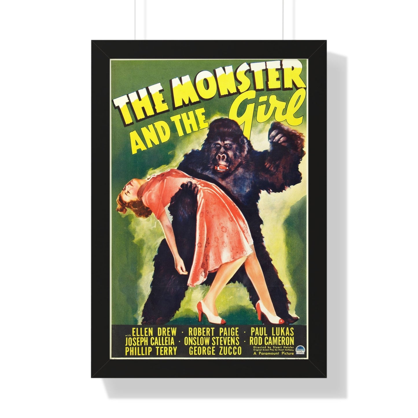 THE MONSTER AND THE GIRL 1941 - Framed Movie Poster-16″ x 24″-The Sticker Space