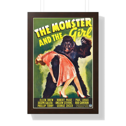 THE MONSTER AND THE GIRL 1941 - Framed Movie Poster-16″ x 24″-The Sticker Space