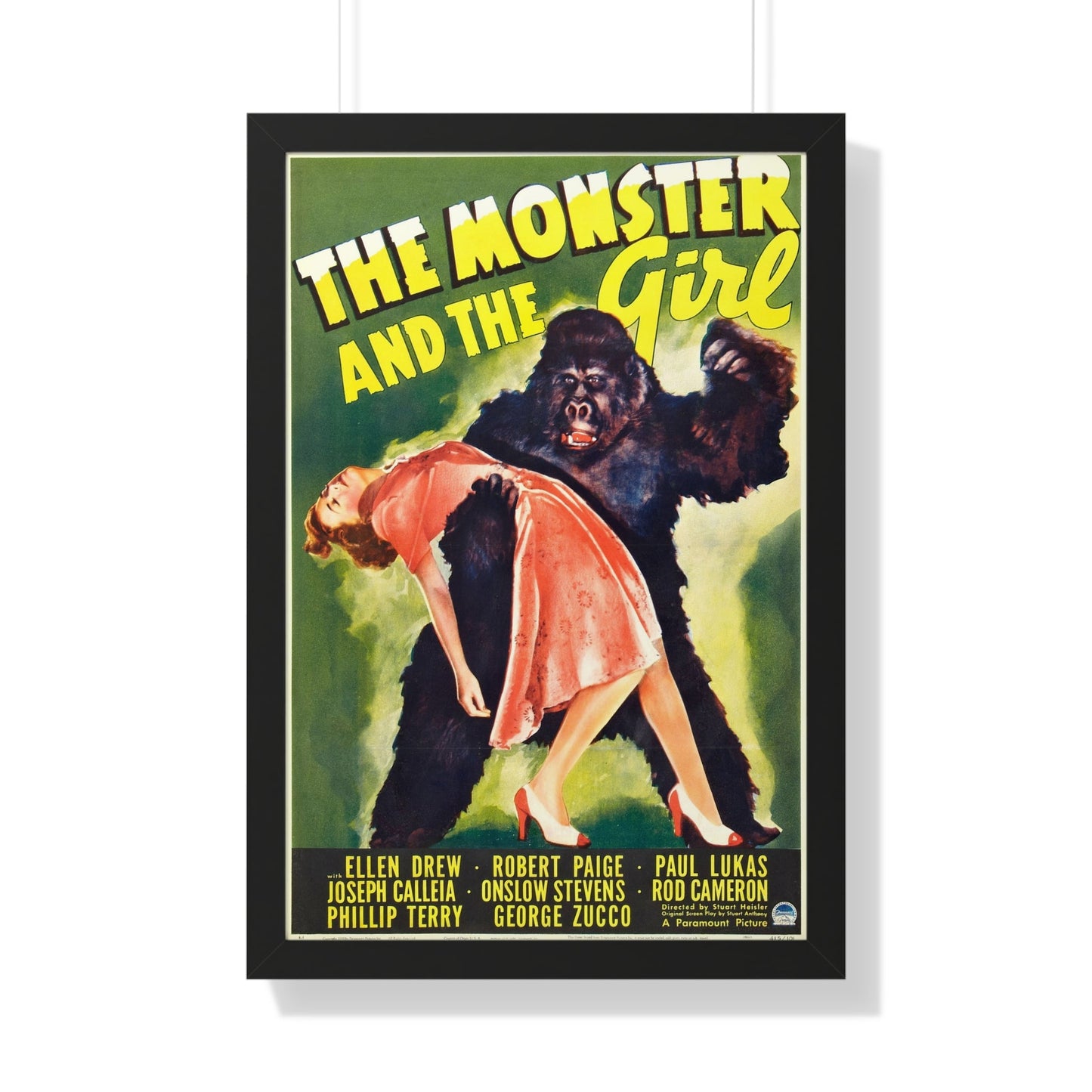 THE MONSTER AND THE GIRL 1941 - Framed Movie Poster-20" x 30"-The Sticker Space