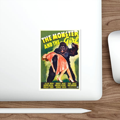 THE MONSTER AND THE GIRL 1941 Movie Poster STICKER Vinyl Die-Cut Decal-The Sticker Space