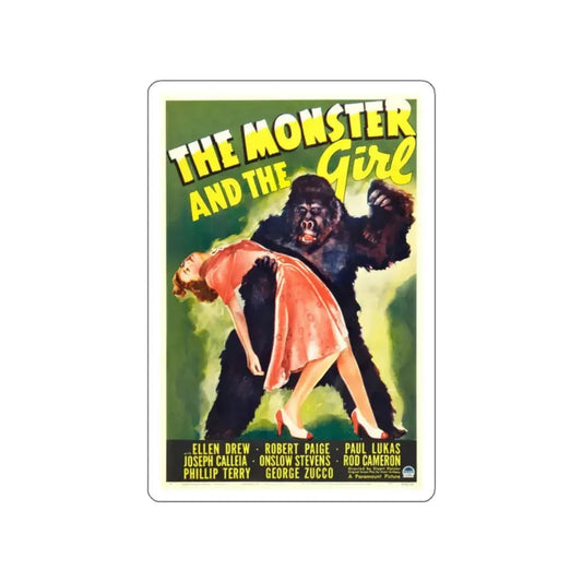THE MONSTER AND THE GIRL 1941 Movie Poster STICKER Vinyl Die-Cut Decal 2 Inch - The Sticker Space