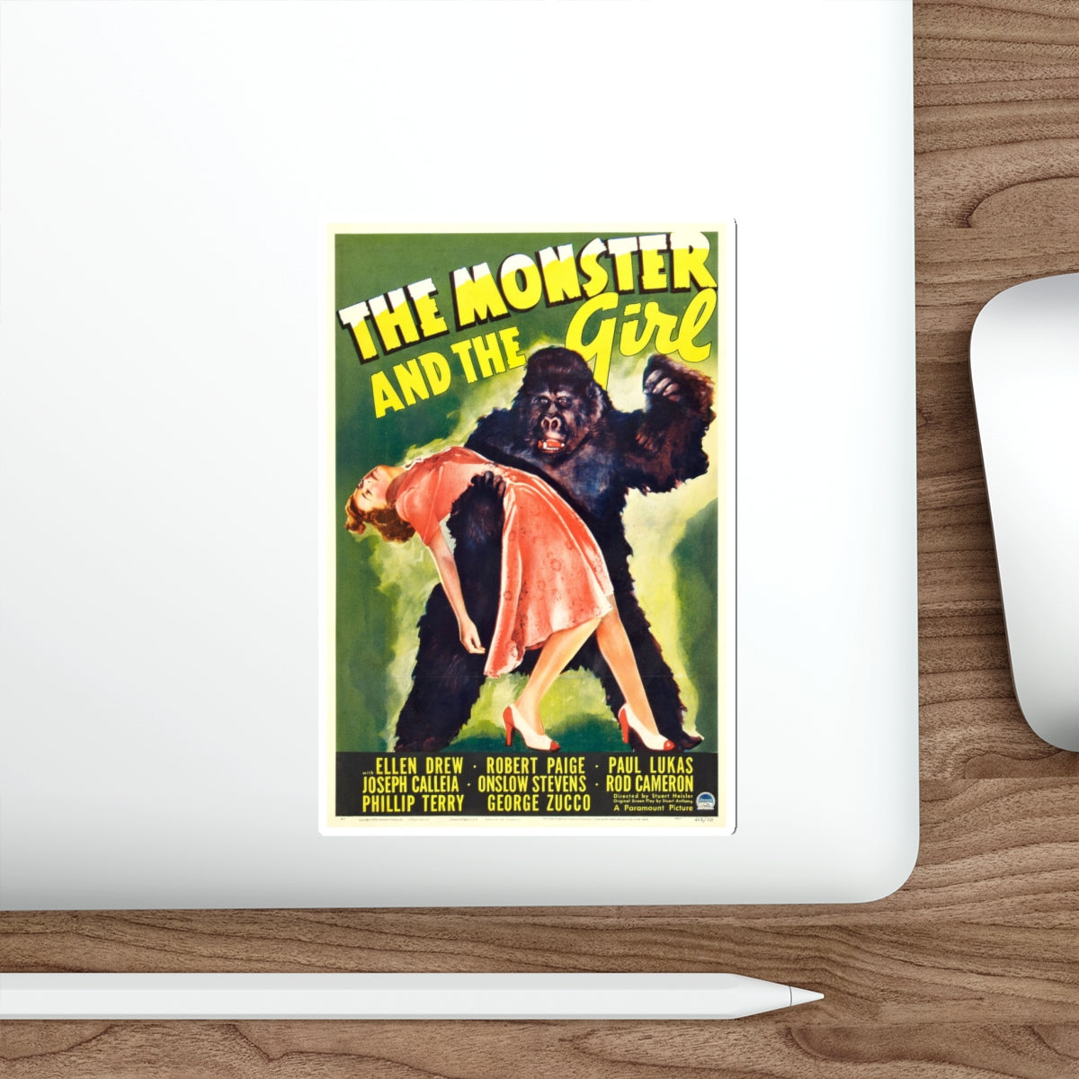 THE MONSTER AND THE GIRL 1941 Movie Poster STICKER Vinyl Die-Cut Decal-The Sticker Space