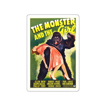 THE MONSTER AND THE GIRL 1941 Movie Poster STICKER Vinyl Die-Cut Decal-White-The Sticker Space