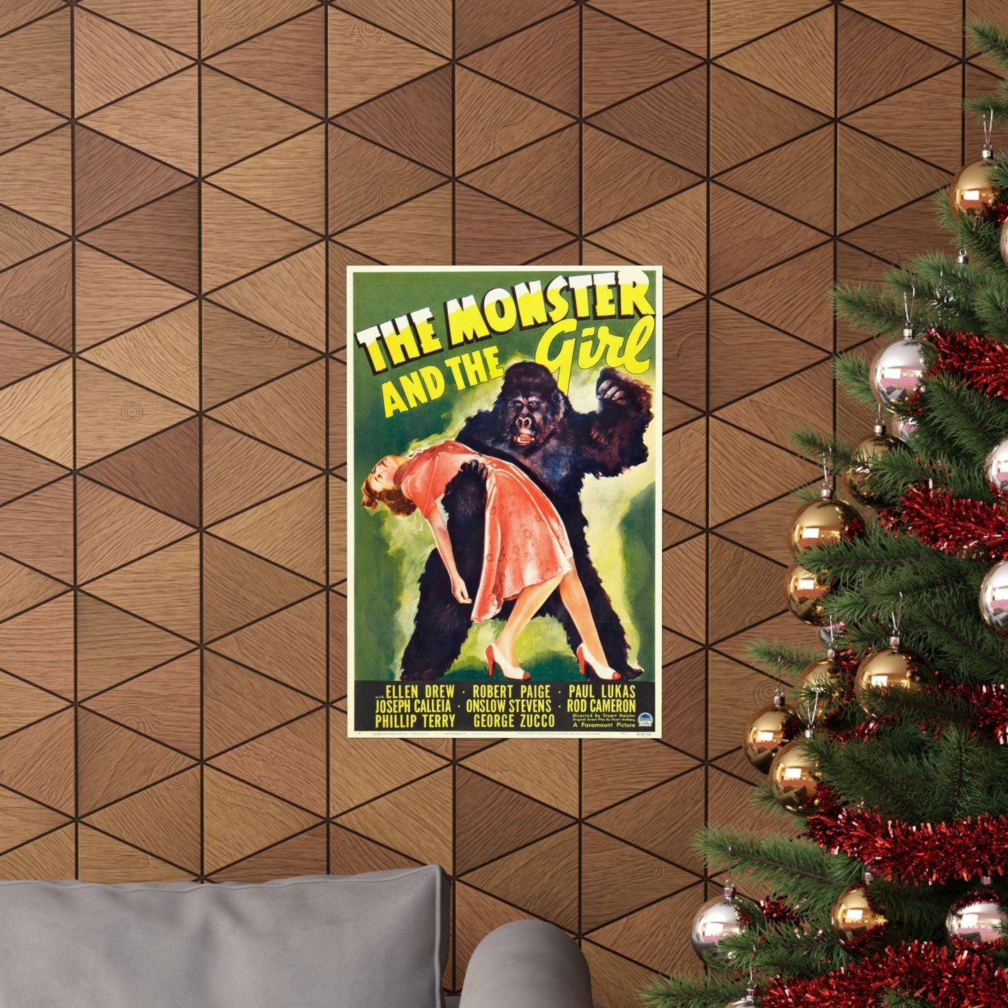 THE MONSTER AND THE GIRL 1941 - Paper Movie Poster-The Sticker Space