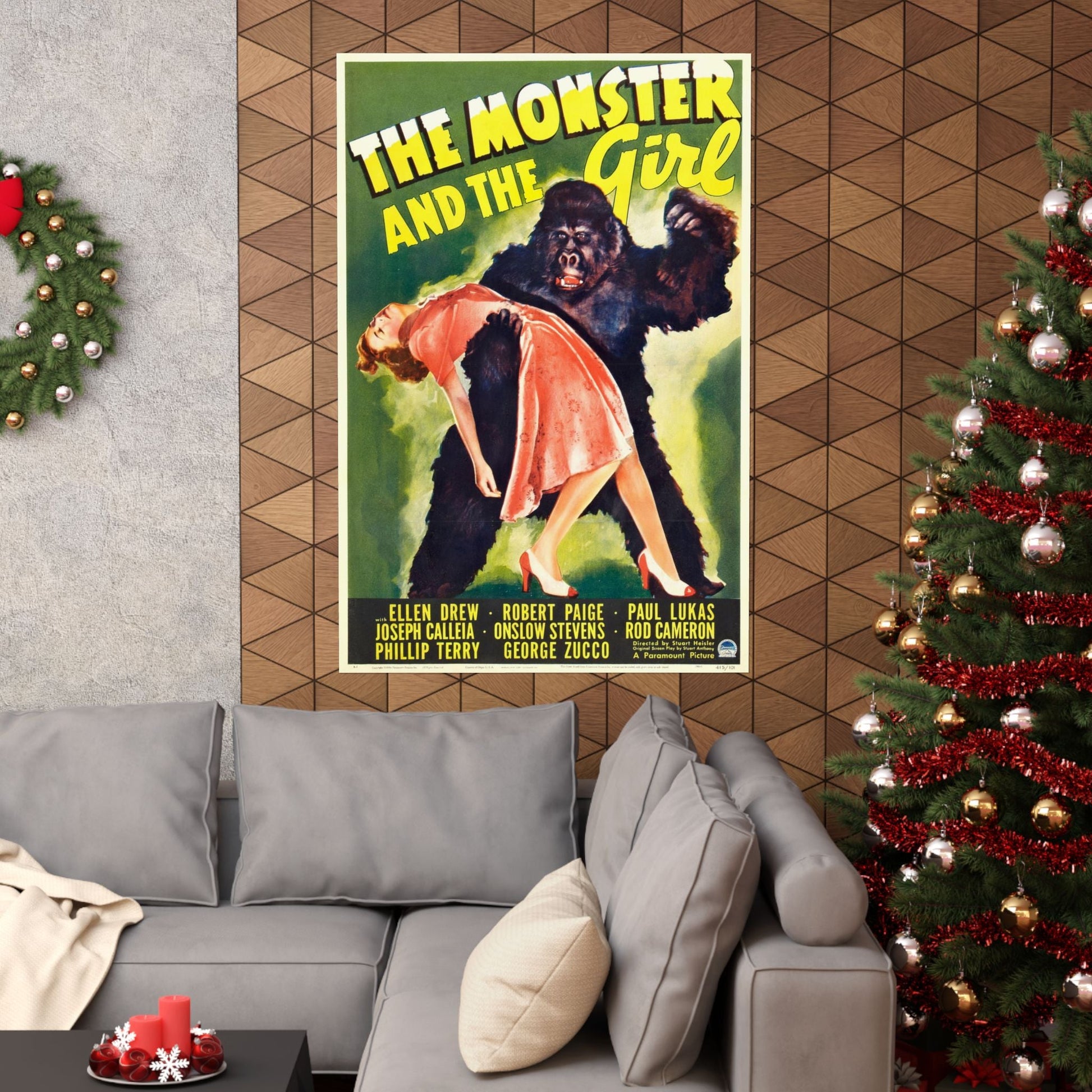 THE MONSTER AND THE GIRL 1941 - Paper Movie Poster-The Sticker Space