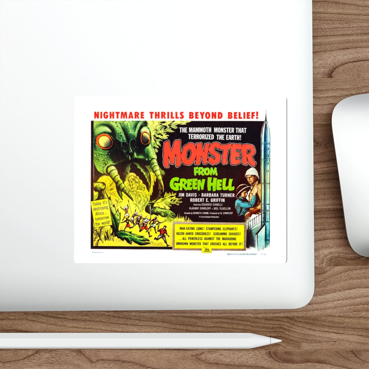 THE MONSTER FROM GREEN HELL 1957 Movie Poster STICKER Vinyl Die-Cut Decal-The Sticker Space