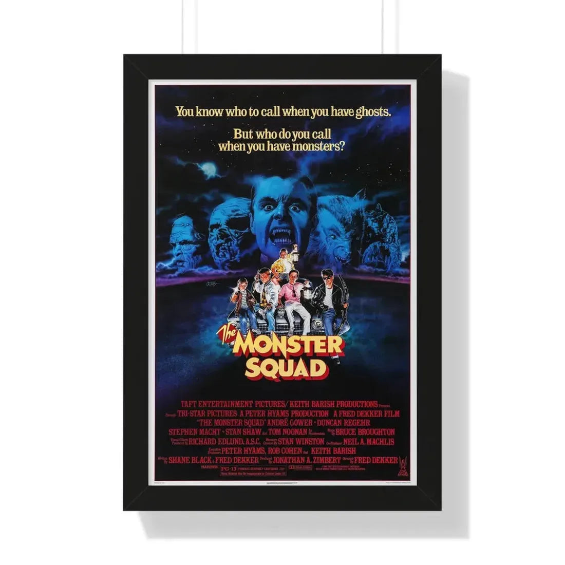 THE MONSTER SQUAD 1987 - Framed Movie Poster 16″ x 24″ Black - The Sticker Space