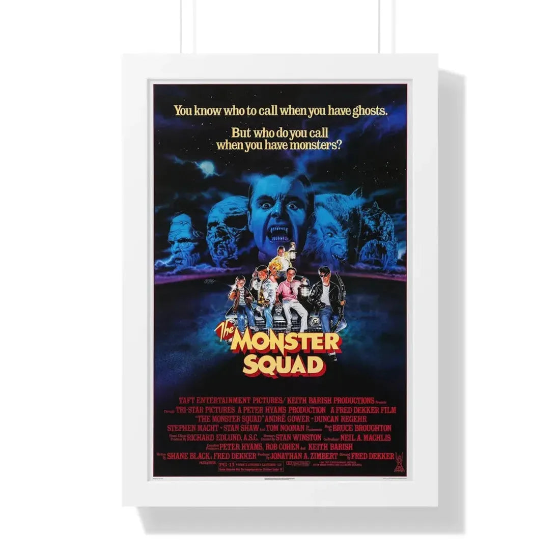 THE MONSTER SQUAD 1987 - Framed Movie Poster 16″ x 24″ White - The Sticker Space