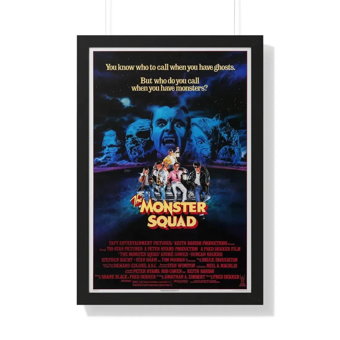 THE MONSTER SQUAD 1987 - Framed Movie Poster 20" x 30" Black - The Sticker Space
