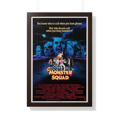 THE MONSTER SQUAD 1987 - Framed Movie Poster 20" x 30" Walnut - The Sticker Space